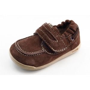 Robeez Brown Leather Casual Shoes Toddler Boys Sz 19